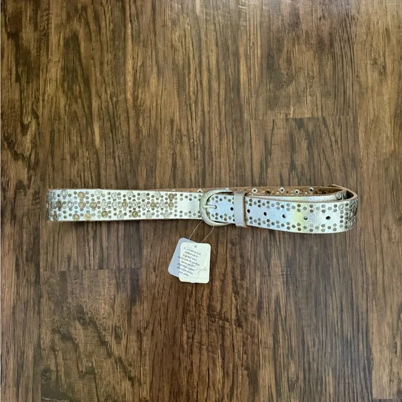 Free people metallic studded belt size M/L(34”-39”) Free People Starcrossed Studded Belt | The Hat Store, LLC main image 4